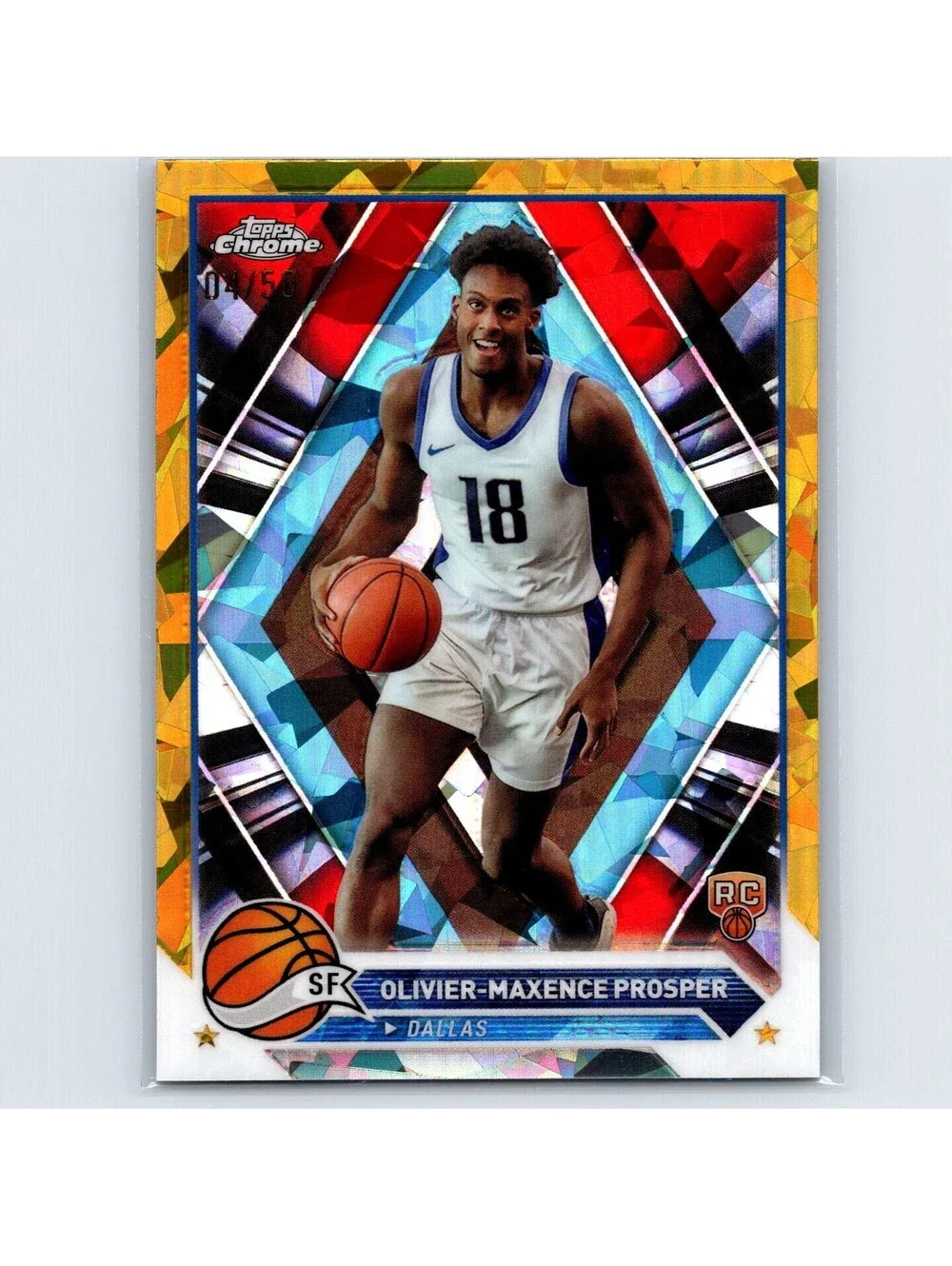 2023-24 Topps Chrome Sapphire Olivier-Maxence Prosper Rookie #120 Gold #/50